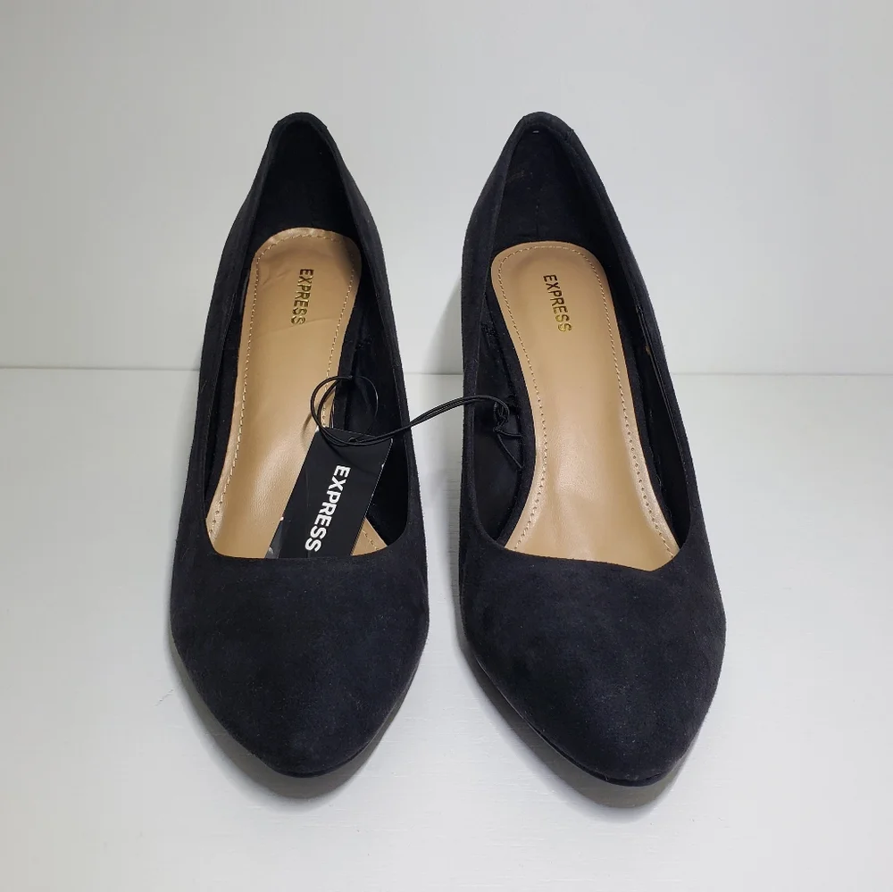 Classic Black Wedge Pumps - Express